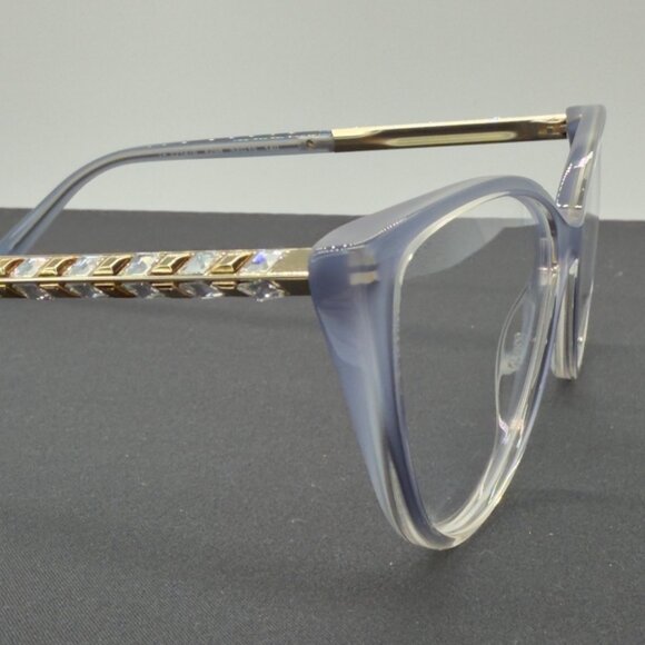 Tiffany & Co. Eyeglasses TF 2214-B 8298 Grey Blue Crystal Gold Frames Only READ - Picture 12 of 13
